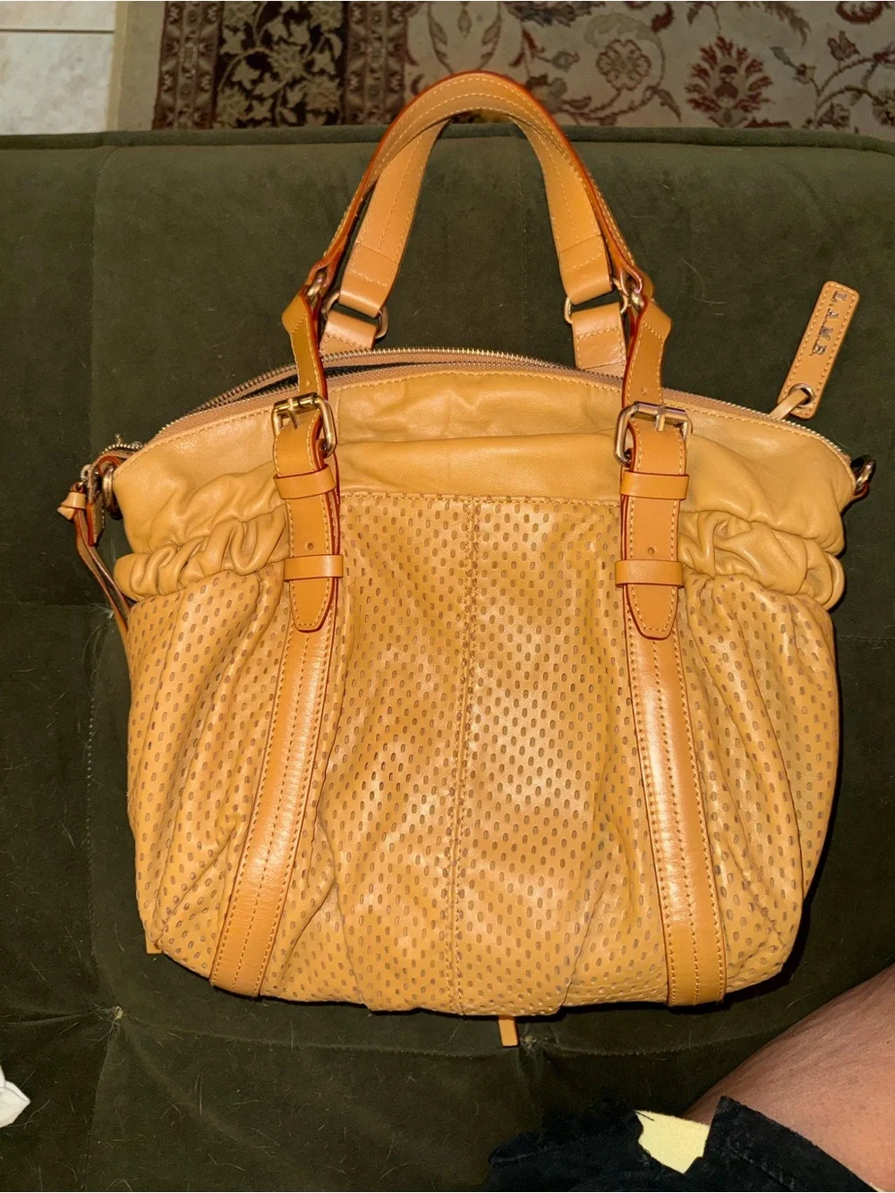 L.A.M.B. PERFORATED SOFT LEATHER PURSE VINTAGE Y2K.